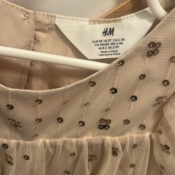 Cream and gold tulle H&M dress - Picture 3 of 4